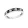 Gin and Grace 14K White Gold Natural Blue Sapphire Ring with Real Diamonds