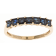 Gin & Grace 14K Yellow Gold Natural Princess Cut Blue Sapphire Ring
