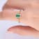 Gin and Grace 10K Yellow Gold Zambian Emerald Ring with Diamonds