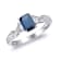 Gin & Grace 14K White Gold Blue Sapphire Ring with Diamonds