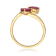 Gin & Grace 10K Yellow Gold Real Diamond Anniversary Eternity Ring
(I1) with Genuine Ruby