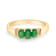 Gin and Grace 14K Yellow Gold Zambian Emerald Ring with Diamonds