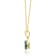 Gin and Grace 10K Yellow Gold Natural Zambian Emerald Pendant with Real Diamonds