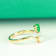 Gin and Grace 14K Yellow Gold Zambian Emerald Ring with Diamonds