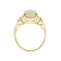 Gin & Grace 10K Yellow Gold Real Diamond Ring (I1) with Natural Opal