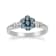 Gin & Grace 10K White Gold Blue Sapphire and Diamond Ring (I1)