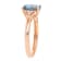 Gin & Grace 10K Rose Gold Real Diamond Anniversary Ring (I1) with
Natural London Blue Topaz