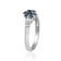 Gin & Grace 10K White Gold Blue Sapphire and Diamond Ring (I1)