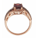 Gin and Grace 10K Rose Gold Natural Rhodolite Ring with Real Diamonds