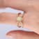 Gin & Grace 10K Yellow Gold Real Diamond Ring (I1) with Natural Opal