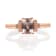 Gin & Grace 10K Rose Gold Morganite Ring with Diamonds