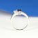 Gin & Grace 14K White Gold Real Diamond Ring (I1) with Blue Sapphire