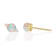 Gin & Grace 10K Yellow Gold Genuine Ethiopian Opal and Real Diamond
(I1) Earring