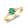 Gin and Grace 14K Yellow Gold Zambian Emerald Ring with Diamonds