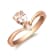Gin & Grace 10K Rose Gold Real Diamond Ring (I1) with Genuine Pink Morganite