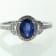 Gin and Grace 14K White Gold Natural Blue Sapphire Ring with Real Diamonds