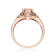 Gin & Grace 10K Rose Gold Real Diamond Ring (I1) with Genuine Morganite