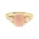 Gin & Grace 10K Yellow Gold Real Diamond Ring (I1) with Natural Pink Opal