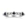 Gin & Grace 18K White Gold Real Diamond Ring (I1) with Natural Blue Sapphire