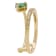 Gin & Grace 18K Yellow Gold Natural Zambian Emerald Ring with Real Diamonds