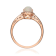 Gin & Grace 14K Rose Gold Real Diamond Ring (I1) with Natural Opal