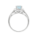 Gin & Grace 14K White Gold Aquamarine with Diamond Ring