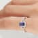 Gin & Grace 14k White Gold Tanzanite with Diamond Ring