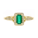 Gin and Grace 10K Yellow Gold Zambian Emerald Ring with Diamonds