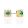 Gin and Grace 10K Yellow Gold Natural Zambian Emerald Earrings with Real Diamonds