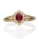 Gin & Grace 10K Yellow Gold Ruby With Diamond Ring
