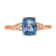 Gin & Grace 10K Rose Gold Real Diamond Anniversary Ring (I1) with
Natural London Blue Topaz
