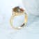 Gin & Grace 18K Yellow Gold Natural Brown and White Diamonds Ring