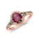 Gin & Grace 10K Rose Gold Raspberry color Natural Rhodolite Garnet
& Real Diamond (I1)