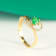 Gin & Grace 14K Yellow Gold Natural Emerald and Diamond Ring