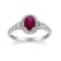 Gin and Grace 14K White Gold Ruby Ring with Diamonds