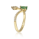 Gin & Grace 14K Yellow Gold Real Diamond Band Style Ring (I1) with
Natural Emerald