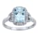 Gin & Grace 10K White Gold Aquamarine & Diamond Ring