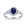 Gin and Grace 14K White Gold Natural Blue Sapphire Ring with Real Diamonds
