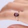 Gin & Grace 14K Rose Gold Real Diamond Ring (I1) with Raspberry
color Natural Rhodolite Garnet