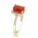 Gin & Grace 14K Yellow Gold Natural Fire Opal & Real Diamond
(I1) Ring