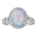 Gin & Grace 14K White Gold Real Diamond Ring (I1) with Natural Opal