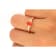 Gin & Grace 14K Rose Gold Real Diamond Anniversary Engagement Ring
(I1) with Natural Fire Opal