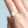 Gin & Grace 10K Yellow Gold Natural Ethiopian Opal & Real
Diamond (I1) Statement Ring