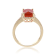 Gin & Grace 14K Yellow Gold Natural Fire Opal & Real Diamond
(I1) Ring