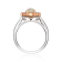 Gin & Grace 14K Two Tone Gold Real Diamond Ring (I1) with Natural Opal