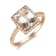 Gin & Grace 10K Rose Gold Morganite and Diamond Ring