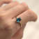 Gin & Grace 14K Yellow Gold Real Diamond Anniversary Ring (I1) with
Natural London Blue Topaz