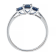 Gin & Grace 14K White Gold Blue Sapphire Ring with Diamond