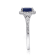 Gin and Grace 14K White Gold Natural Blue Sapphire Ring with Real Diamonds