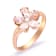 Gin & Grace 10K Rose Gold Real Diamond Anniversary Engagement Ring
(I1) with Genuine Morganite
